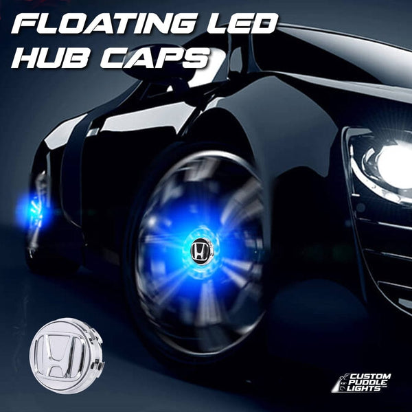 Custom Puddle Lights Premium LED Floating Wheel Logo Hub Caps Multiple Design for Honda