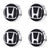 Custom Puddle Lights Premium LED Floating Wheel Logo Hub Caps Multiple Design for Honda HONDA D Black Logo / 69 mm