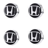 Custom Puddle Lights Premium LED Floating Wheel Logo Hub Caps Multiple Design for Honda HONDA Fit Black Logo / 69 mm