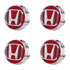 Custom Puddle Lights Premium LED Floating Wheel Logo Hub Caps Multiple Design for Honda HONDA Fit RedLogo / 69 mm