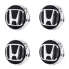 Custom Puddle Lights Premium LED Floating Wheel Logo Hub Caps Multiple Design for Honda HONDA X Black Logo / 69 mm