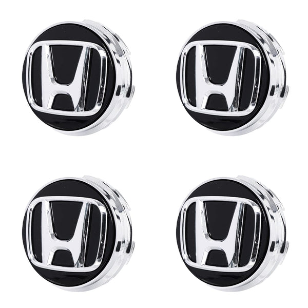 Custom Puddle Lights Premium LED Floating Wheel Logo Hub Caps Multiple Design for Honda HONDA X Black Logo / 69 mm