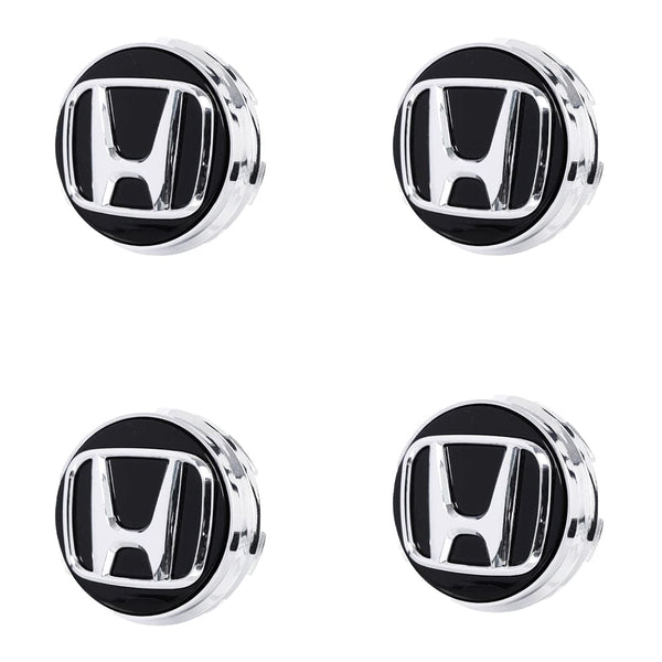 Custom Puddle Lights Premium LED Floating Wheel Logo Hub Caps Multiple Design for Honda HONDA X Higher Type Black Logo / 69 mm