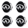 Custom Puddle Lights Premium LED Floating Wheel Logo Hub Caps Multiple Design for Infiniti Infiniti Black Logo / White / 54 mm