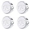 Custom Puddle Lights Premium LED Floating Wheel Logo Hub Caps Multiple Design for Infiniti Infiniti Silver Logo / White / 54 mm