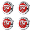 Custom Puddle Lights Premium LED Floating Wheel Logo Hub Caps Multiple Design for Jaguar Jaguar RedLogo / White / 59 mm