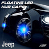 Custom Puddle Lights Premium LED Floating Wheel Logo Hub Caps Multiple Design for Jeep