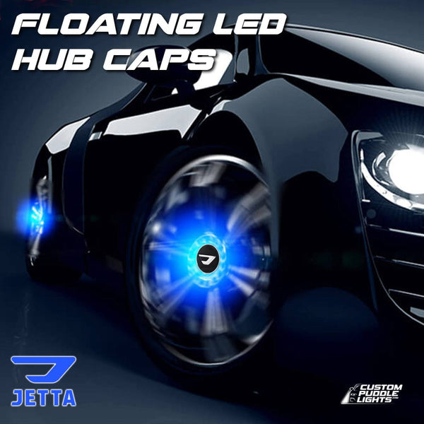 Custom Puddle Lights Premium LED Floating Wheel Logo Hub Caps Multiple Design for Jetta