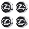 Custom Puddle Lights Premium LED Floating Wheel Logo Hub Caps Multiple Design for Lexus Lexus Black Logo / White / 62 mm