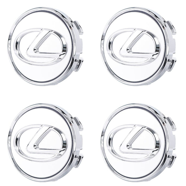 Custom Puddle Lights Premium LED Floating Wheel Logo Hub Caps Multiple Design for Lexus Lexus Silver Logo / White / 62 mm
