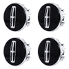 Custom Puddle Lights Premium LED Floating Wheel Logo Hub Caps Multiple Design for Lincoln Lincoln Black Logo / White / 54 mm