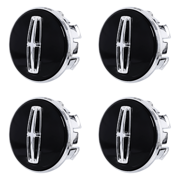 Custom Puddle Lights Premium LED Floating Wheel Logo Hub Caps Multiple Design for Lincoln Lincoln Black Logo / White / 54 mm