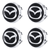 Custom Puddle Lights Premium LED Floating Wheel Logo Hub Caps Multiple Design for Mazda Mazda Black Logo / White / 56 mm