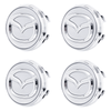 Custom Puddle Lights Premium LED Floating Wheel Logo Hub Caps Multiple Design for Mazda Mazda Silver Logo / White / 56 mm