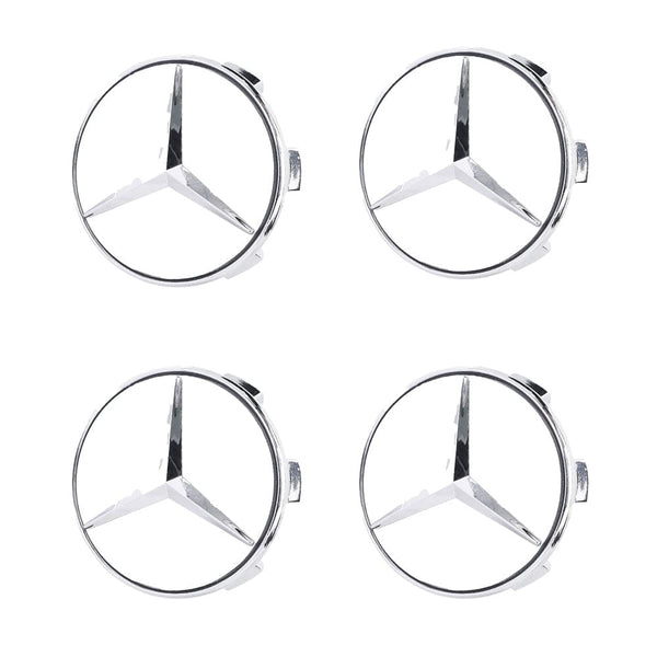 Custom Puddle Lights Premium LED Floating Wheel Logo Hub Caps Multiple Design for Mercedes Benz Mercedes Benz Silver Logo / White / 76mm