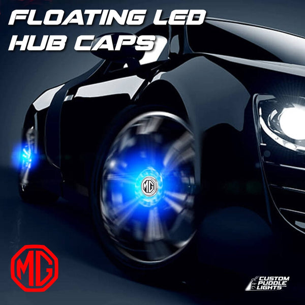 Custom Puddle Lights Premium LED Floating Wheel Logo Hub Caps Multiple Design for MG