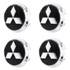 Custom Puddle Lights Premium LED Floating Wheel Logo Hub Caps Multiple Design for Mitsubishi Mitsubishi Black Logo / White / 60 mm