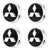 Custom Puddle Lights Premium LED Floating Wheel Logo Hub Caps Multiple Design for Mitsubishi Mitsubishi Black Logo / White / 60 mm