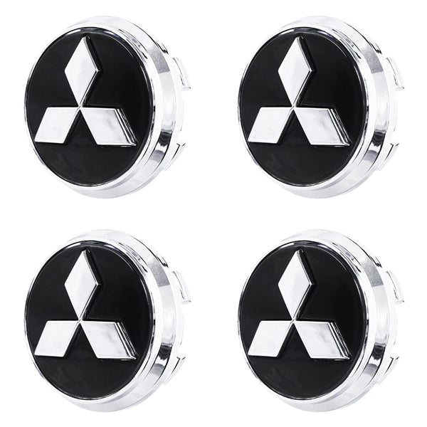 Custom Puddle Lights Premium LED Floating Wheel Logo Hub Caps Multiple Design for Mitsubishi Mitsubishi Black Logo / White / 60 mm