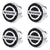 Custom Puddle Lights Premium LED Floating Wheel Logo Hub Caps Multiple Design for Nissan Big Nissan Black Logo / White / 54 mm
