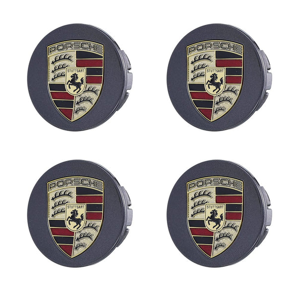 Custom Puddle Lights Premium LED Floating Wheel Logo Hub Caps Multiple Design for Porsche Small Porsche Gray / White / 76mm