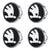 Custom Puddle Lights Premium LED Floating Wheel Logo Hub Caps Multiple Design for Skoda Skoda Black Logo / White / 56 mm