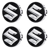 Custom Puddle Lights Premium LED Floating Wheel Logo Hub Caps Multiple Design for Suzuki Suzuki Black Logo / White / 54 mm