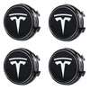 Custom Puddle Lights Premium LED Floating Wheel Logo Hub Caps Multiple Design for Tesla Tesla / White / 57 mm