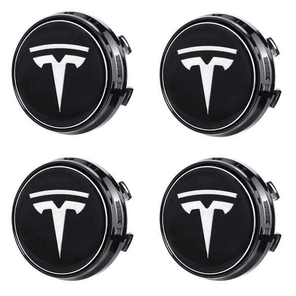 Custom Puddle Lights Premium LED Floating Wheel Logo Hub Caps Multiple Design for Tesla Tesla / White / 57 mm