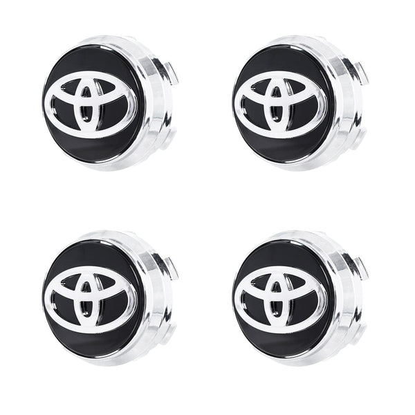 Custom Puddle Lights Premium LED Floating Wheel Logo Hub Caps Multiple Design for Toyota TOYOTA Black Logo / White / 62mm