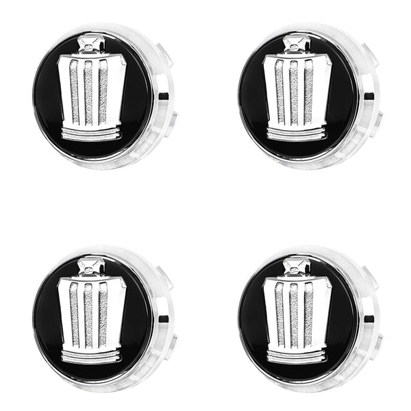 Custom Puddle Lights Premium LED Floating Wheel Logo Hub Caps Multiple Design for Toyota TOYOTA Crown(Black Logo) / White / 62mm