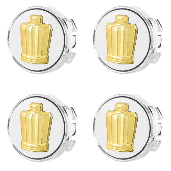 Custom Puddle Lights Premium LED Floating Wheel Logo Hub Caps Multiple Design for Toyota TOYOTA Crown(Gold Logo) / White / 62mm