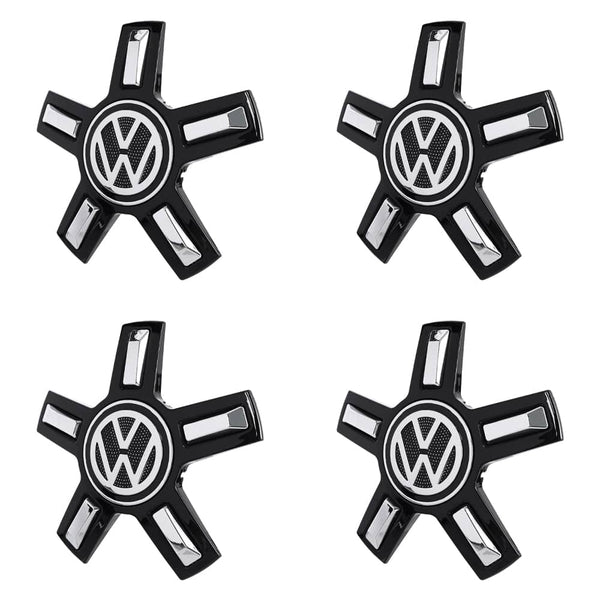 Custom Puddle Lights Premium LED Floating Wheel Logo Hub Caps Multiple Design for Volkswagen Volkswagen Tiguan Five Claws / White / 65 mm