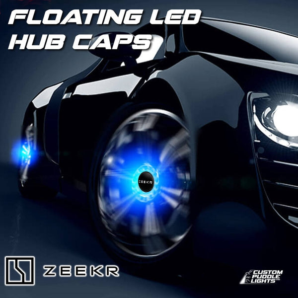 Custom Puddle Lights Premium LED Floating Wheel Logo Hub Caps Multiple Design for Zeekr