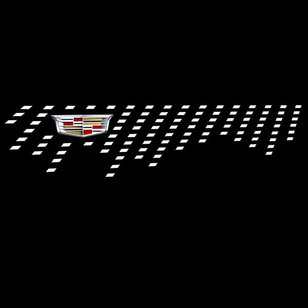 custompuddlelights Custom LED Side Mirror Projector Puddle Approach Lights for Cadillac ATS 2013-2019 Cadillac logo Doted 1 Set - 2 Doors
