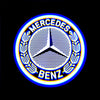 custompuddlelights Mercedes-Benz A-Class Premium Puddle Lights Multiple Designs 2013-2024 Mercedes Benz logo + White 1 Set - 2 Doors / X164 GL-Class 2006-2012