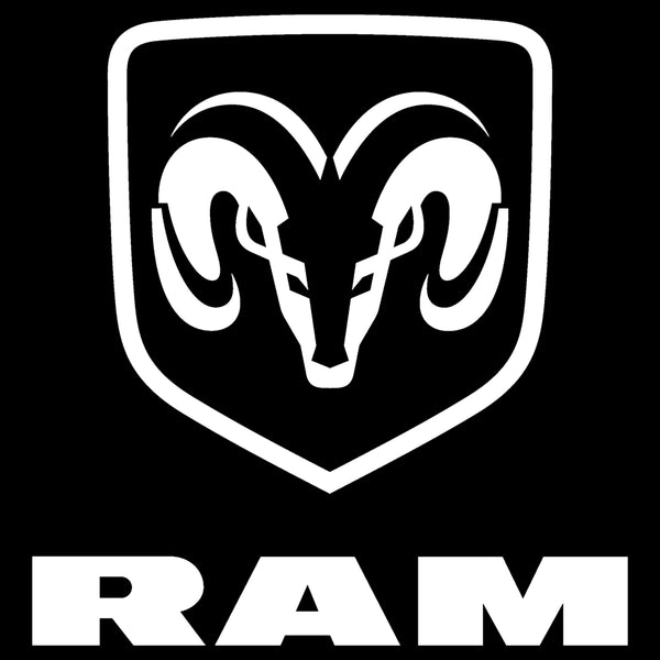 Dodge Dodge Ram Premium Puddle Lights Multiple Designs 2002-2025 Dodge Logo + RAM Word
