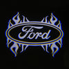 Ford Ford EcoSport Door Stick On Puddle Lights Multiple Designs 2003-2023 Ford Fire White - 1 Set - 2 Doors