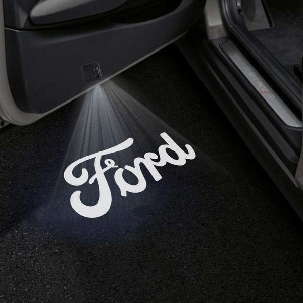 Ford Ford EcoSport Door Stick On Puddle Lights Multiple Designs 2003-2023 Ford Word - 1 Set - 2 Doors