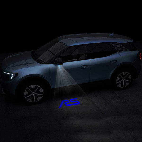 Ford Ford EXPLORER 5th Gen Premium Side Wing Mirror Puddle Lights Multiple Designs 2011-2019 RS Blue - 1 Set - 2 Lights