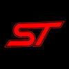 Ford Ford Flex Premium Side Wing Mirror Puddle Lights Multiple Designs 2009-2019 ST Red With Red Outline - 1 Set - 2 Lights