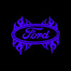 Ford Ford Galaxy MK3 Premium Side Wing Mirror Puddle Lights Multiple Designs 2006-2015 Ford Fire Blue Logo - 1 Set - 2 Lights