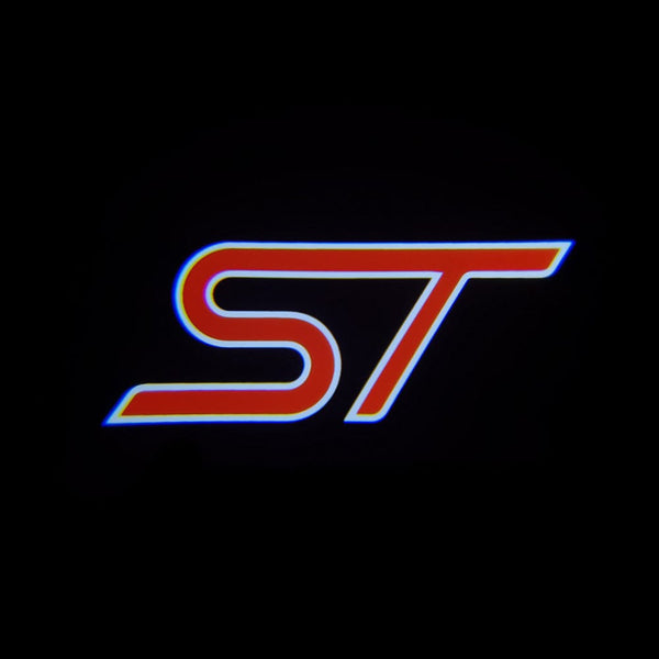 Ford Ford Grand C-Max Premium Side Wing Mirror Puddle Lights Multiple Designs 2011-2019 ST Red + White Outline Word - 1 Set - 2 Lights
