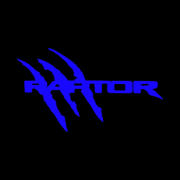 Ford Ford Raptor 1st Gen F150 Premium Side Wing Mirror Puddle Lights Multiple Designs 2009-2014 Raptor Claw Blue - 1 Set - 2 Lights