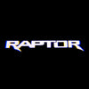 Ford Ford Raptor 1st Gen F150 Premium Side Wing Mirror Puddle Lights Multiple Designs 2009-2014 Raptor Word White - 1 Set - 2 Lights