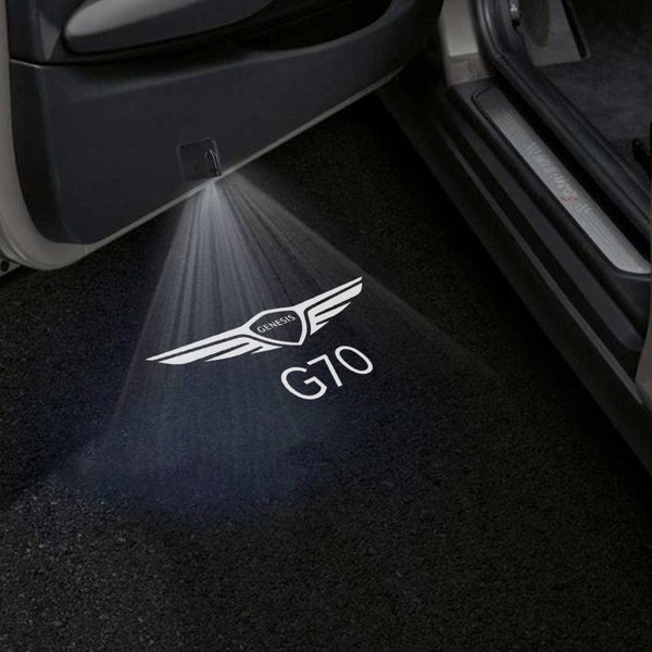 Genesis Genesis G70 Door Stick On Puddle Lights Multiple Designs 2018-2025 Genesis G70 - 1 Pair 2 Doors