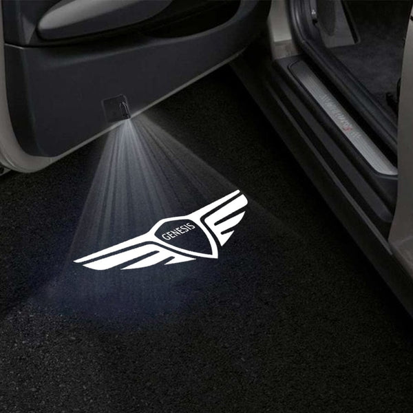 Genesis Genesis G70 Door Stick On Puddle Lights Multiple Designs 2018-2025 Genesis Logo - 1 Set - 2 Doors