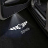 Genesis Genesis G90 Door Stick On Puddle Lights Multiple Designs 2017-2025 Genesis Logo With Genesis Word - 1 Set - 2 Doors