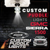 GMC Custom Side Wing Mirror Projector Puddle Lights for GMC Sierra 1500 - 2014-2026 Custom Design + 1 Pair 2 Side Mirror Lights