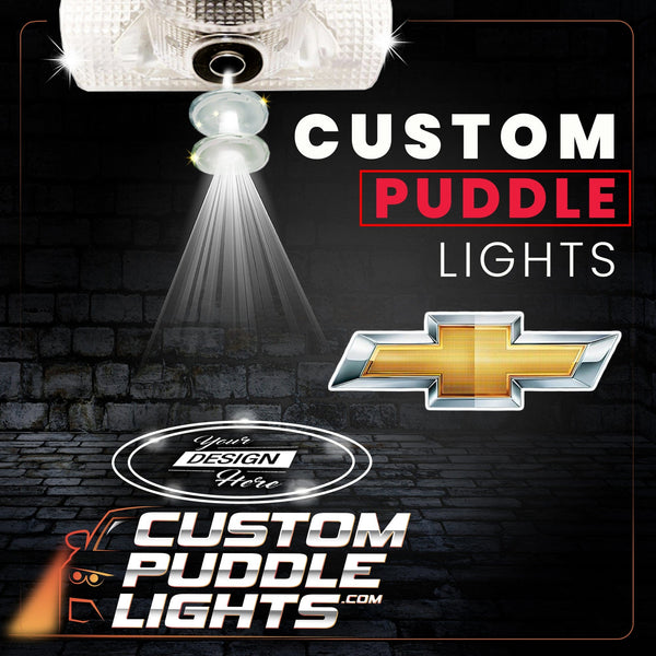 GMC Custom Side Wing Mirror Projector Puddle Lights for GMC Sierra 3500 HD - 2015-2025 Custom Design + 1 Set - 2 Lights